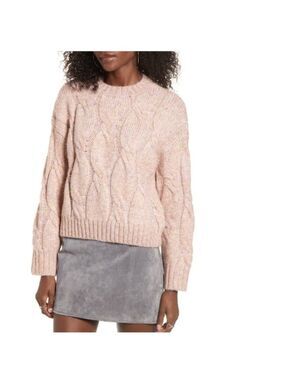 4SI3NNA Cable Crop Sweater